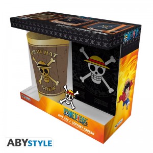 Coffret One Piece - Verre XXL, pin's et carnet "Skull"